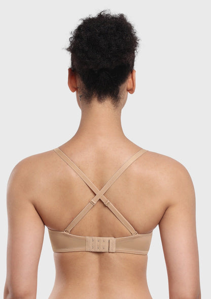 Seamless Lightly Lined Full Coverage Underwire Strapless Bra