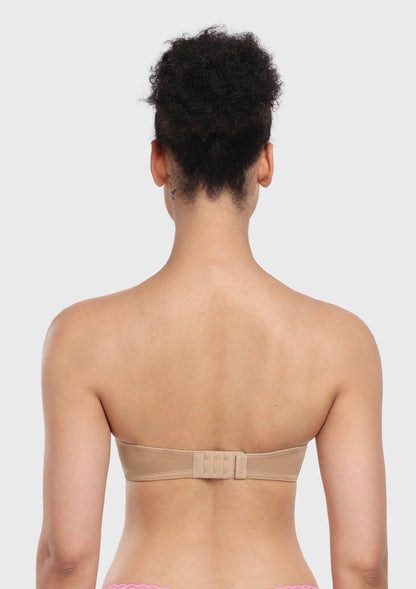 Seamless Lightly Lined Full Coverage Underwire Strapless Bra
