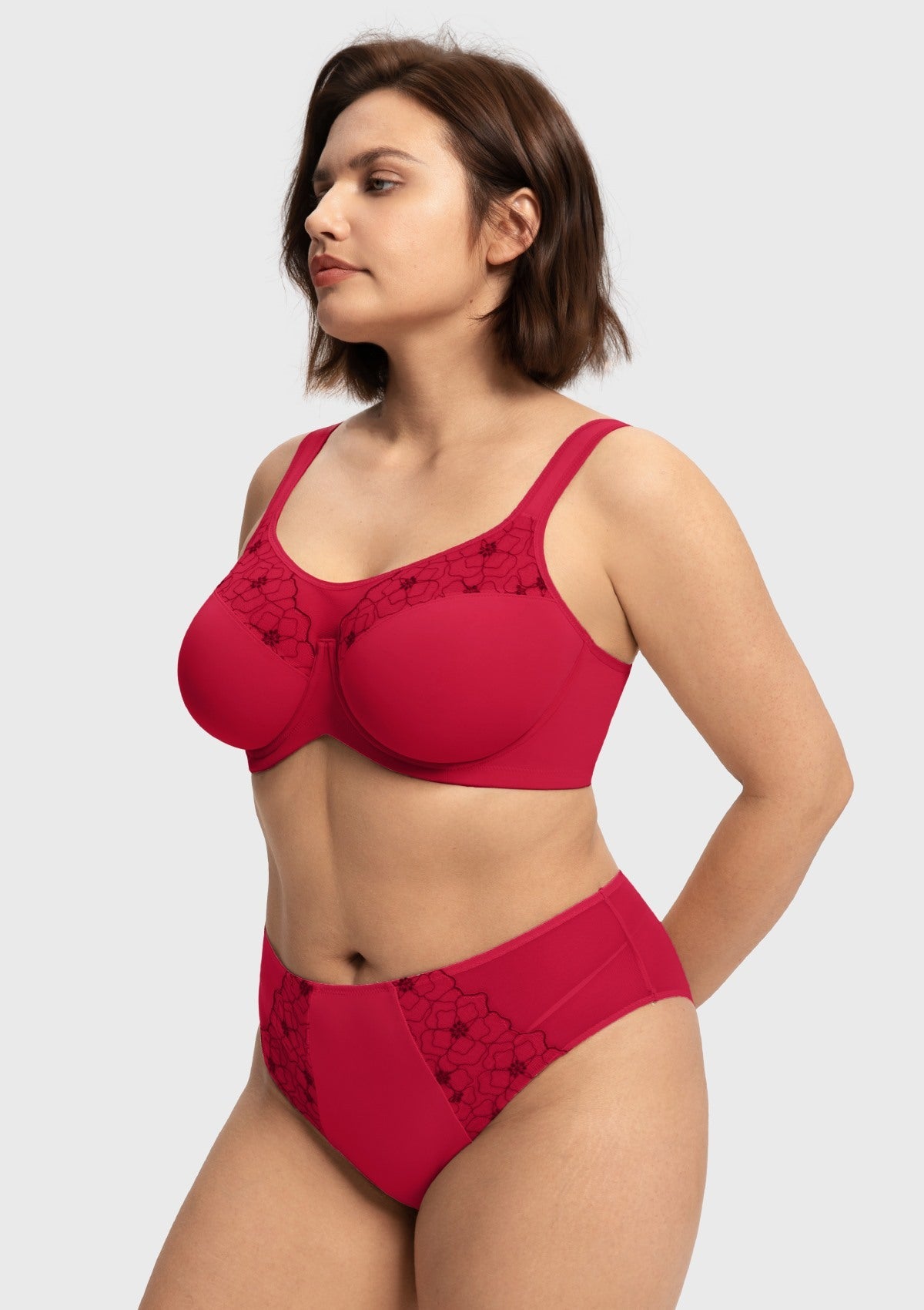 Dahlia Embroidered Lace Full Coverage Unlined Bra